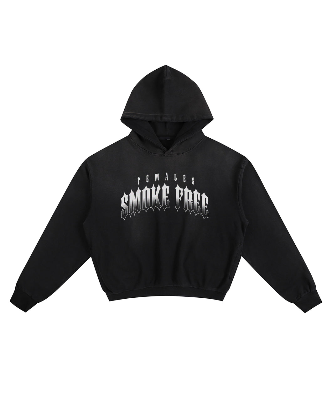 ‘THRASHER’ BOXY HOODIE BLACK