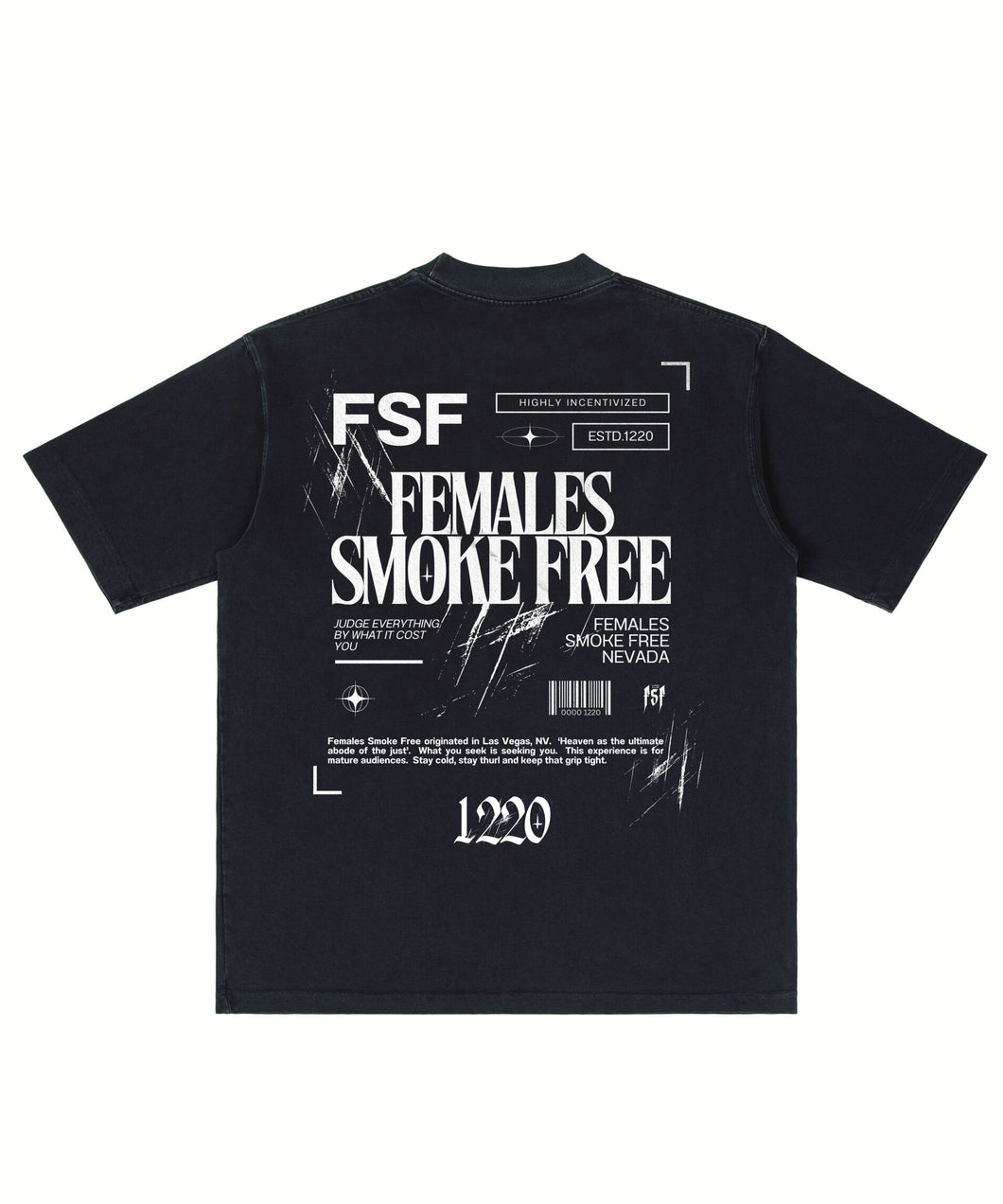 ‘HEADLINES’ VINTAGE TEE BLACK