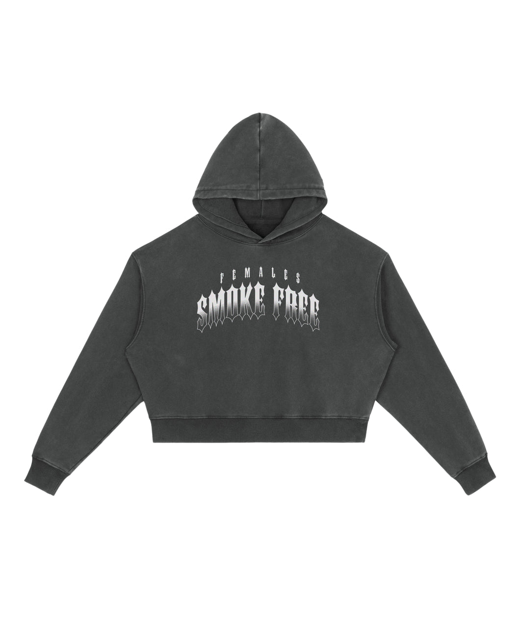 ‘WOMEN’S ‘THRASHER’ VINTAGE CROPPED HOODIE BLACK