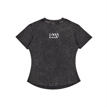 Load image into Gallery viewer, ‘WOMEN’S ‘’FOR HER’’ VINTAGE WASHED BODYCON TEE BLACK
